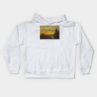 On the Hudson River Near Irvington by Albert Bierstadt Kids Hoodie